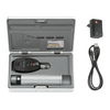 Oftalmoscopio HEINE BETA 200 (3,5 V XHL), mango recargable BETA4 USB con cable USB y fuente de alimentación enchufable, una bombilla de repuesto, estuche rígido