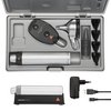 HEINE BETA 200 LED Ophthalmoscope, BETA 200 LED F.O. Otoscope, 1 set of reusable tips, 10 AllSpec disposable tips 4 mm Ø, hard case, BETA4 USB rechargeable handle with USB cord and plug-in power supply