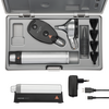 HEINE BETA 200 LED Ophthalmoscope, BETA 400 LED F.O. Otoscope, 1 set (4 pcs.) of reusable tips (B-000.11.111), 10 AllSpec disposable tips 4 mm Ø, hard case, BETA4 USB rechargeable handle with USB cord and plug-in power supply