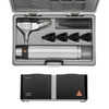 HEINE BETA 400 LED F.O. Otoscope, 1 set (4 pcs.) of reusable tips (B-000.11.111), 10 AllSpec disposable tips 4 mm Ø, hard case, BETA4 NT rechargeable handle with NT4 table charger.